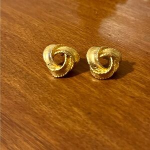 Vintage Gold Knot Earrings